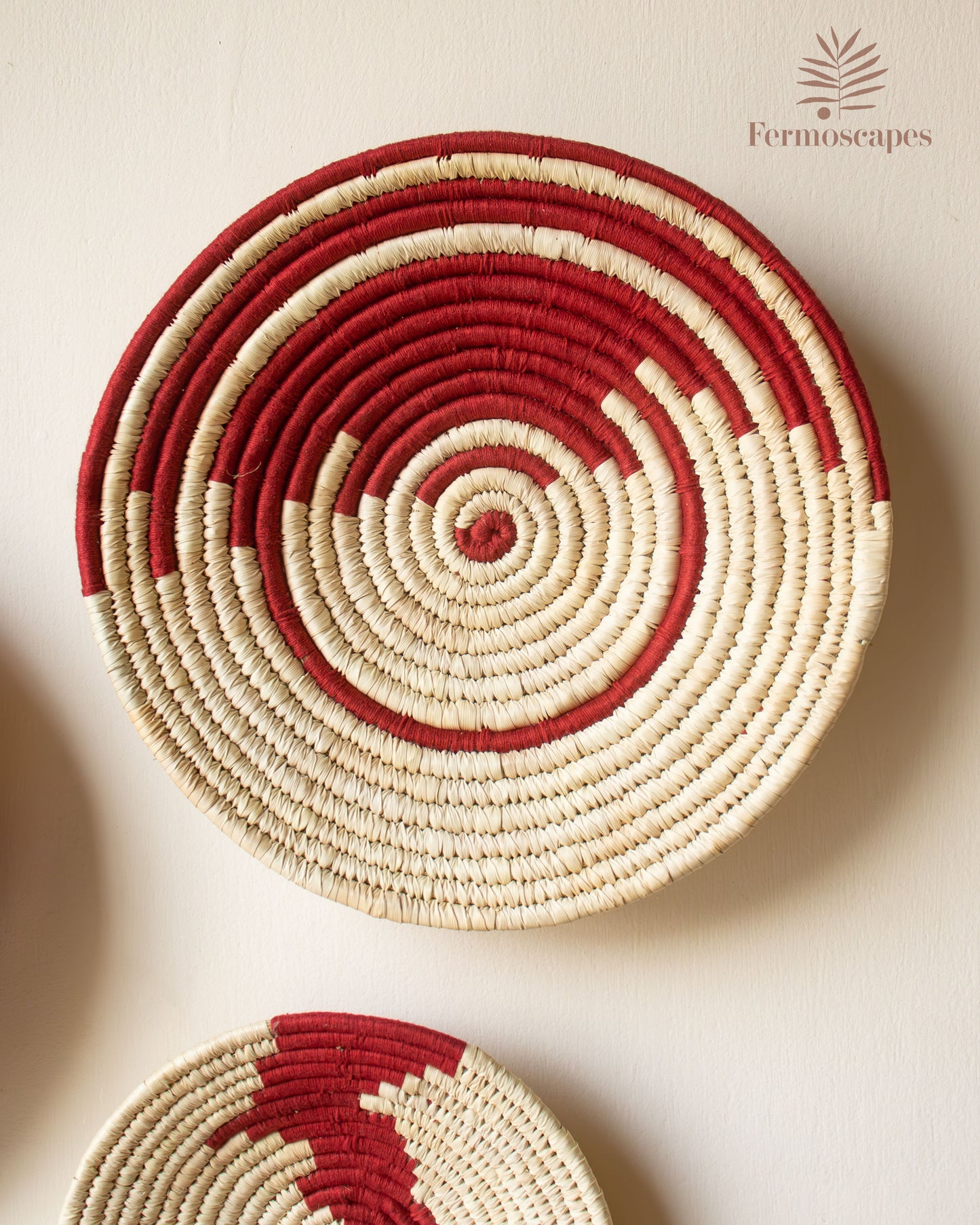"Jungle Jive" Red wall baskets Set of 3