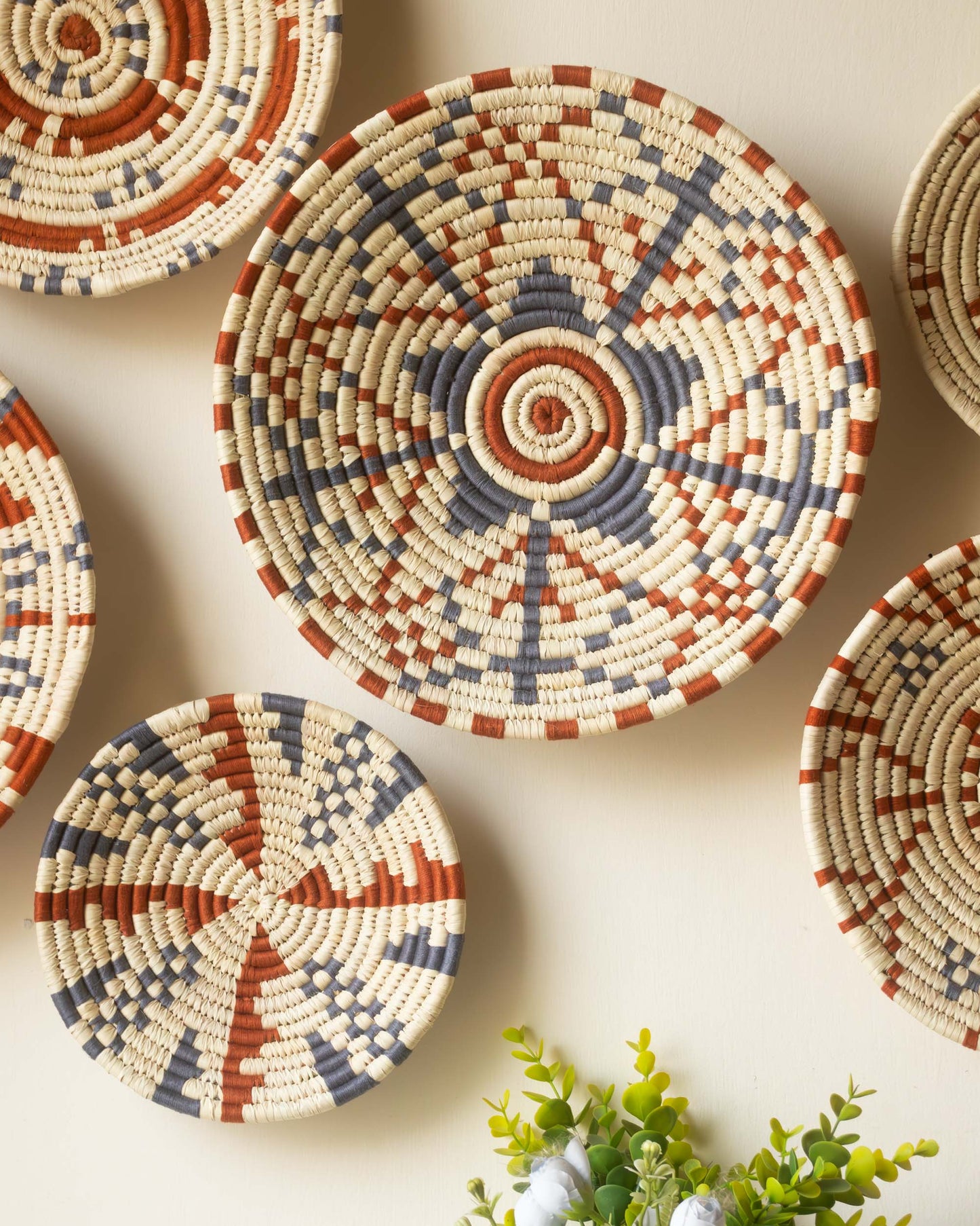 Woven Nomad Set of Six Wall Baskets