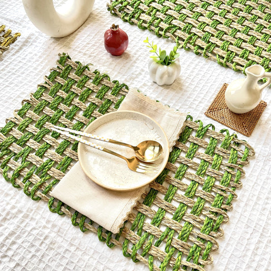 Natural Square placemats- Set of 2
