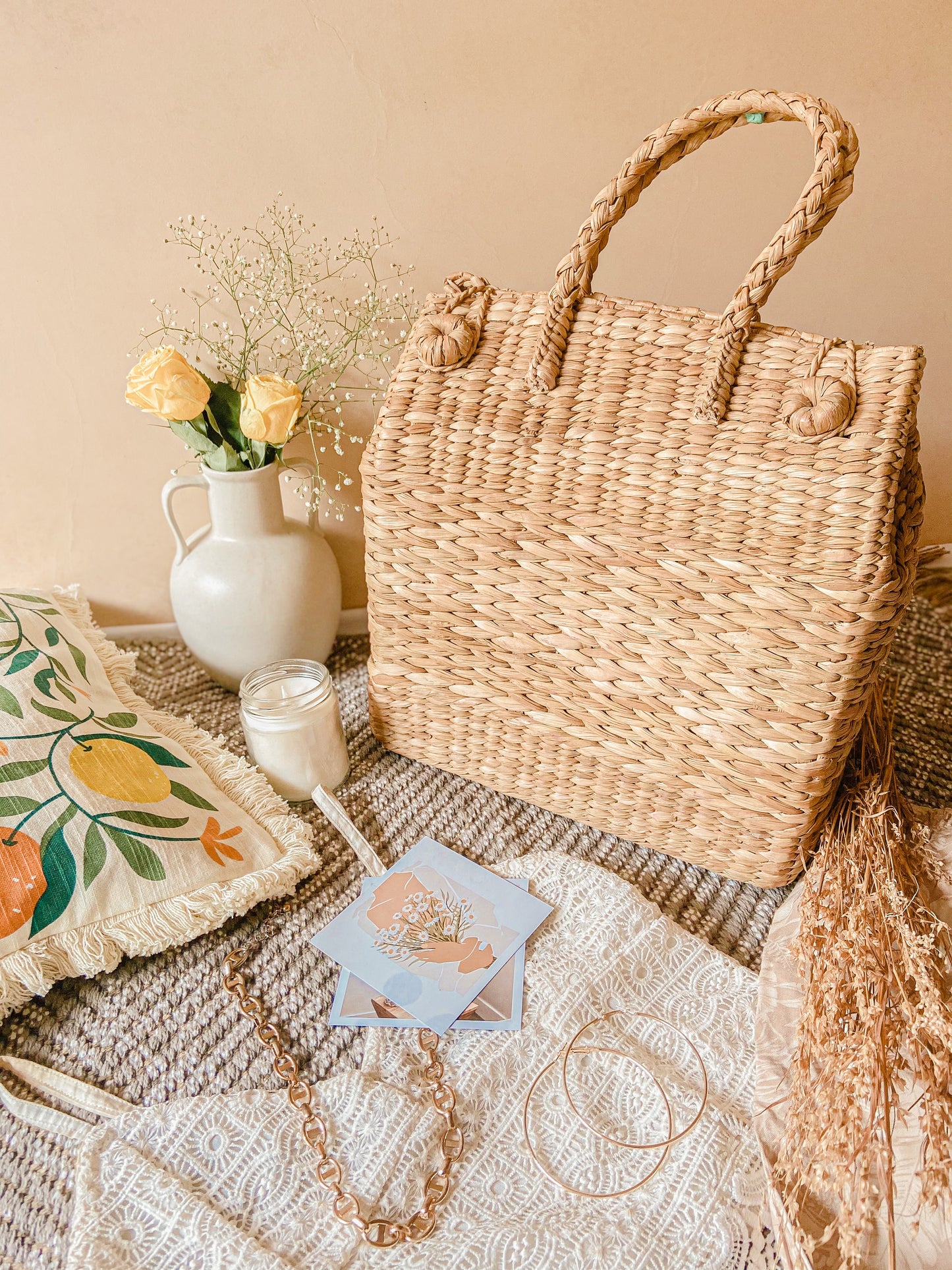 Bohemian picnic bag