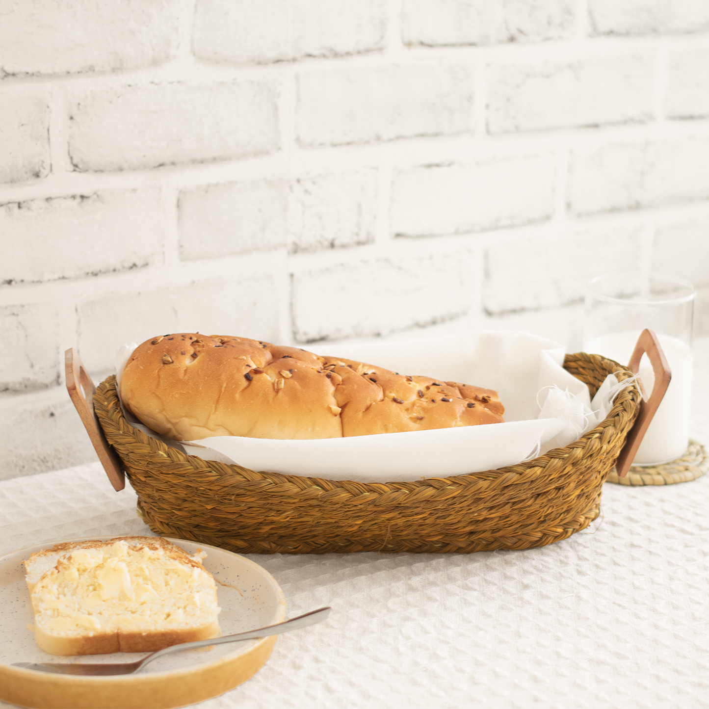 Sabai Grass handwoven bread basket