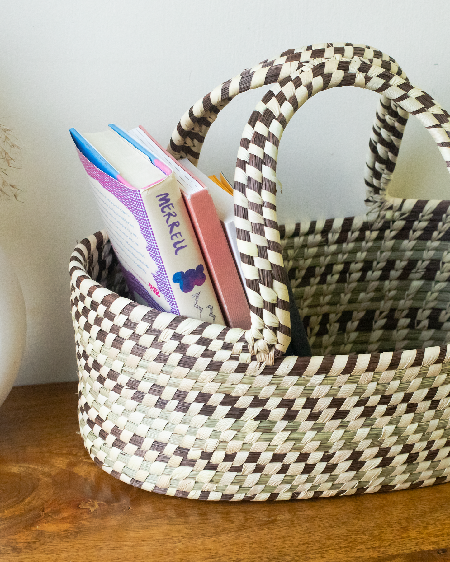 Natural handmade hamper basket