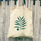 Wild leaf canvas tote bag